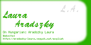 laura aradszky business card